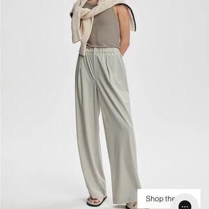 Varley Kayson Wide Leg Pant 29.5" in Sage Grey